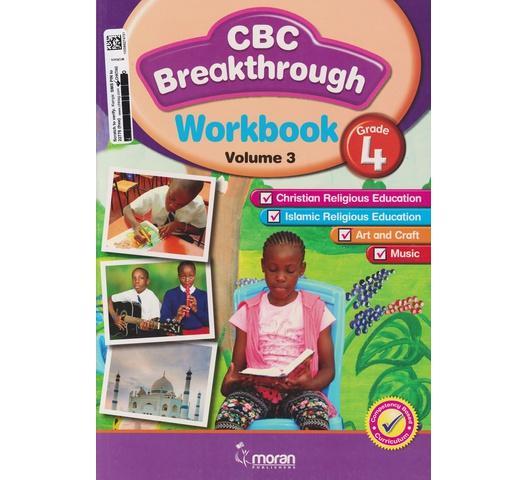 CBC Breakthrough Workbook Volume 3, Grade 4 is a one-stop source of extended learning activities for Mathematics, English, and Kiswahili based on the Competency-Based Curriculum. The workbook is a curriculum companion aimed at Supporting the learner to develop skills and concepts in specific learning outcomes integrate the required competencies, PCIs and values in the learner's activities. The workbook is packed with benefits to the learner, teacher, and parent or guardian. ISBN: 9789966632487