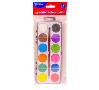 Veda Water Colour Paint 12 colours