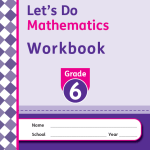 Let’s Do Mathematics Workbook Grade 6 2024 Ed