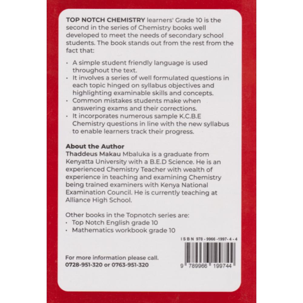 Topnotch Chemistry Learners Notes & Workbook GD10 b