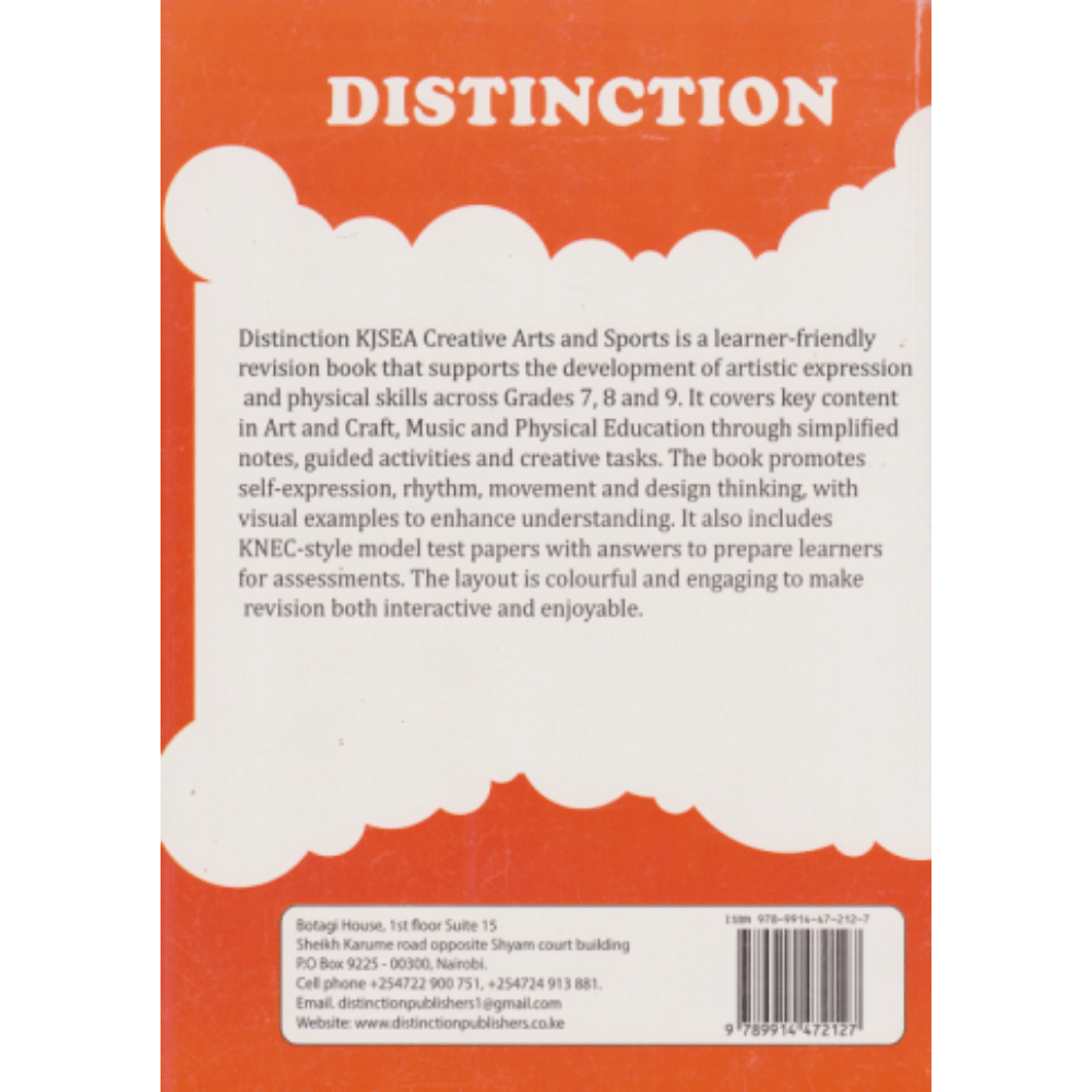 Distinction KJSEA Creative Arts & Sports Combined GD7,8,9 (Rtd) b